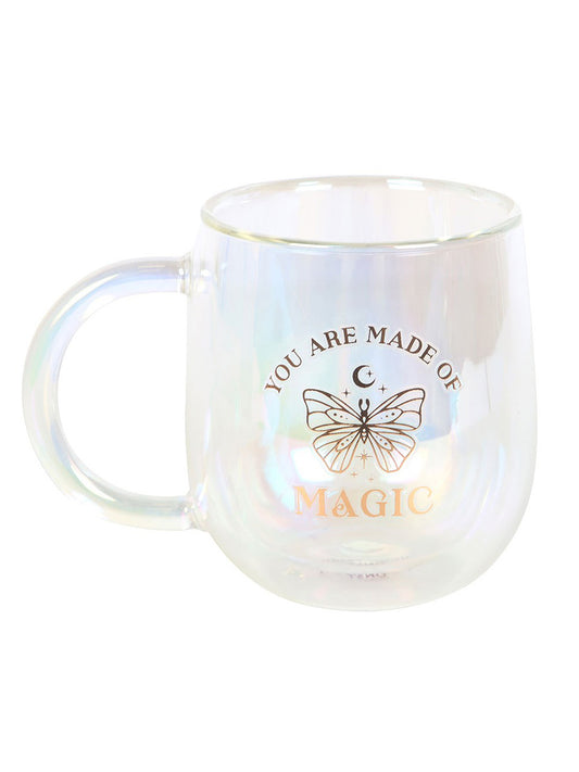 You Are Made of Magic Iridescent Double Walled Glass Mug