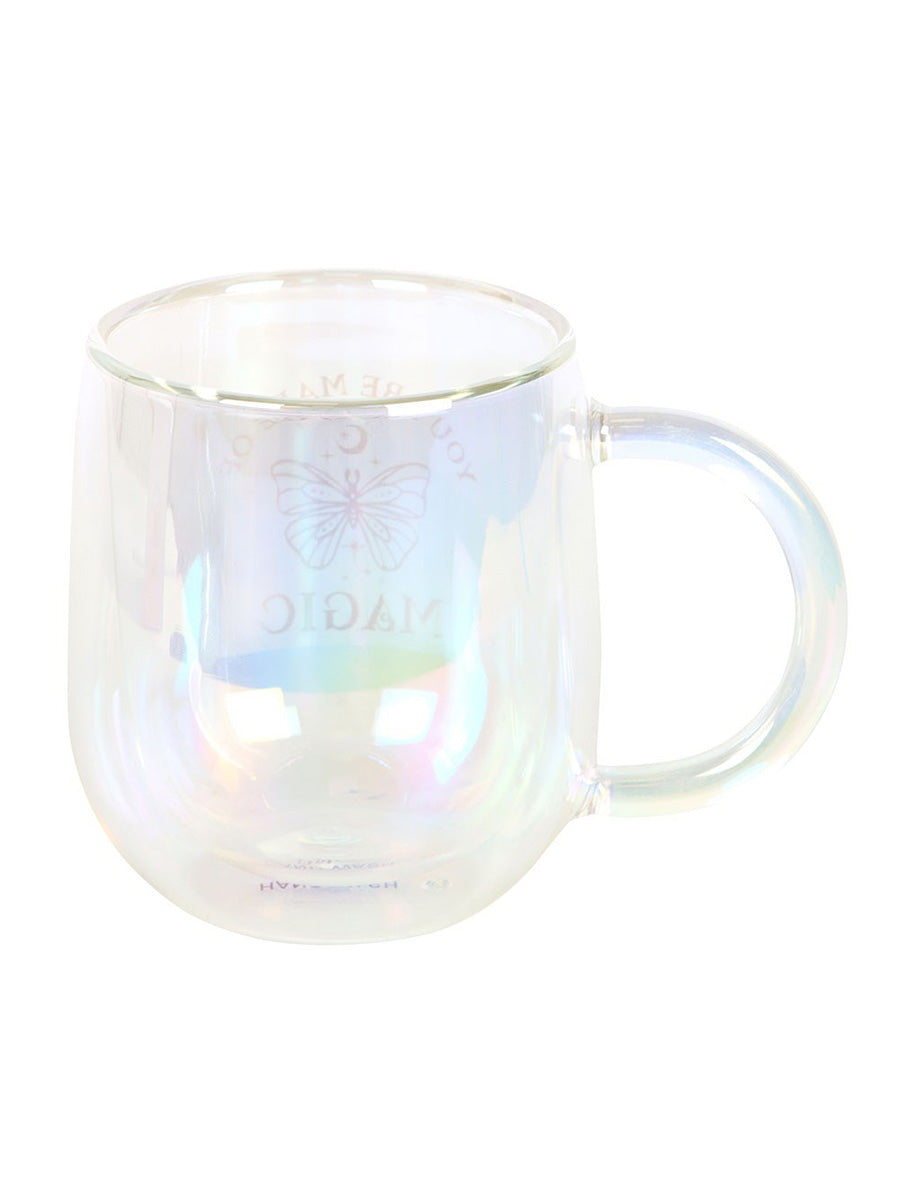 You Are Made of Magic Iridescent Double Walled Glass Mug