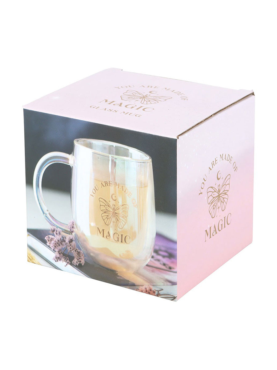 You Are Made of Magic Iridescent Double Walled Glass Mug