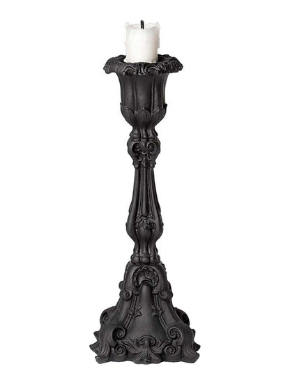 Alchemy Black Baroque Candlestick