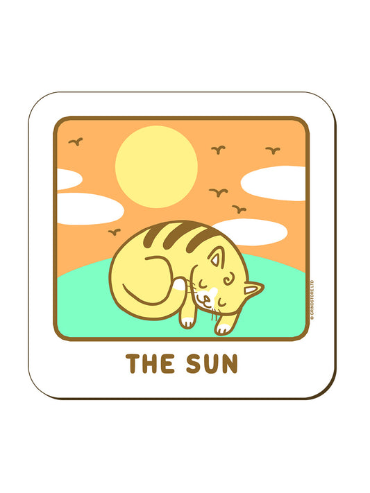 Tarot Cats The Sun Coaster