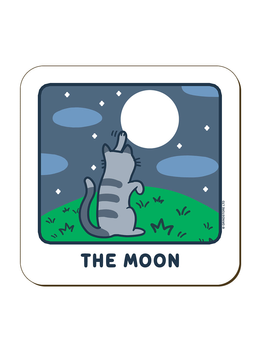 Tarot Cats The Moon Coaster