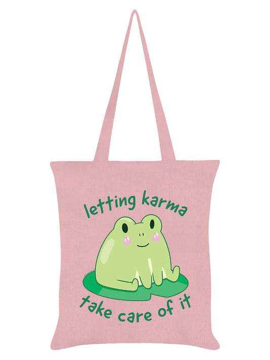 Letting Karma Take Care Of It Pale Pink Tote Bag