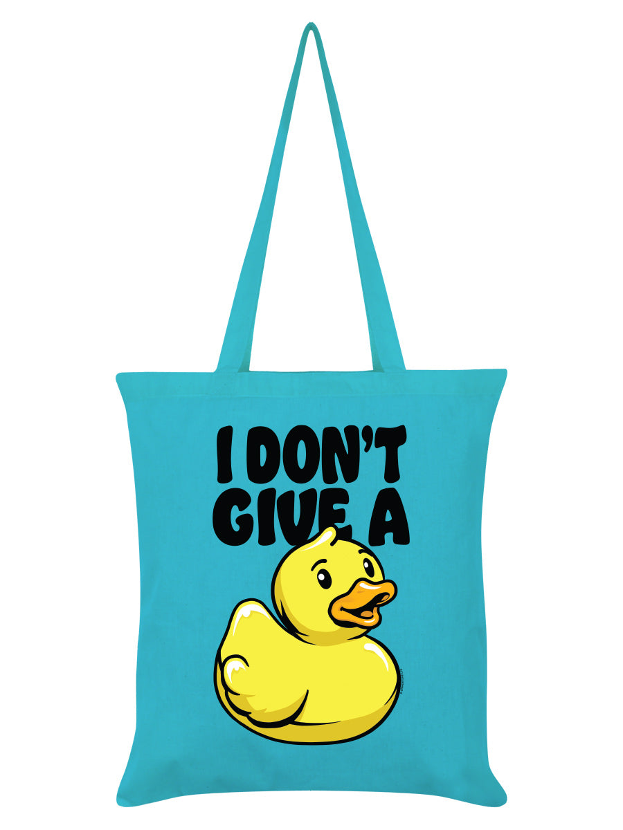 I Don't Give A Duck Azure Blue Tote Bag