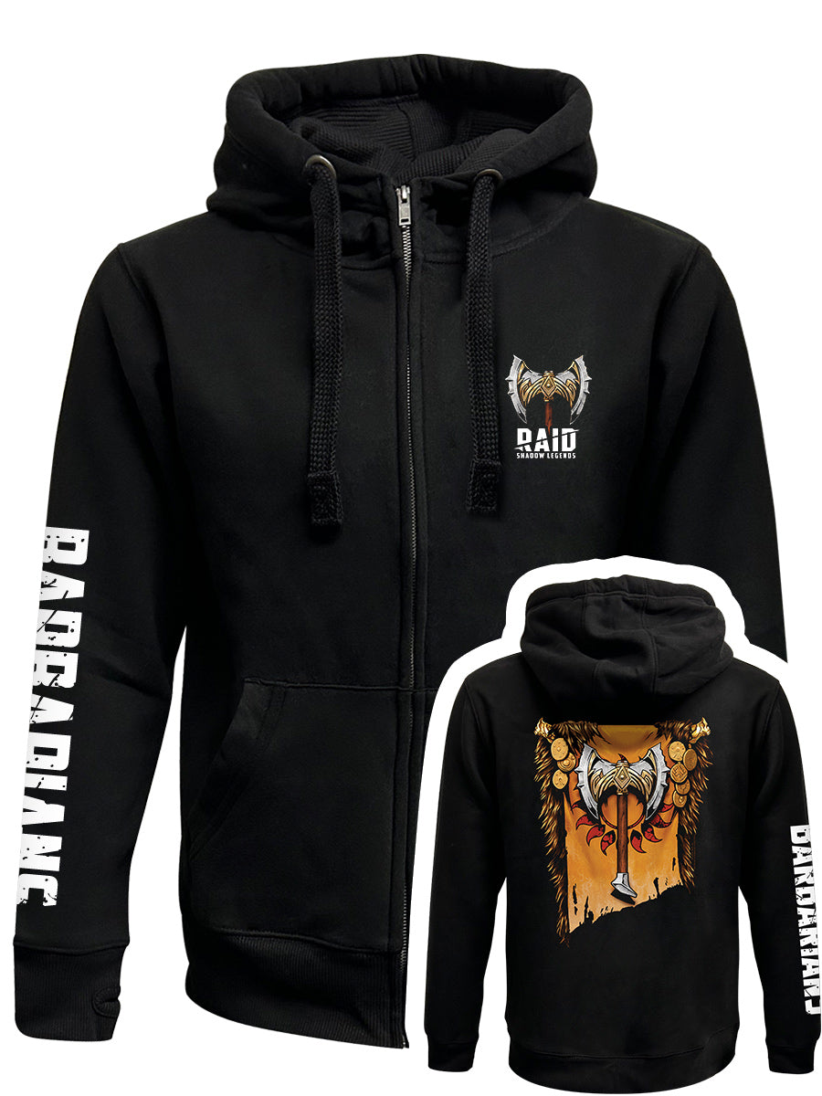 RAID: Shadow Legends Barbarians Black Zipped Premium Hoodie