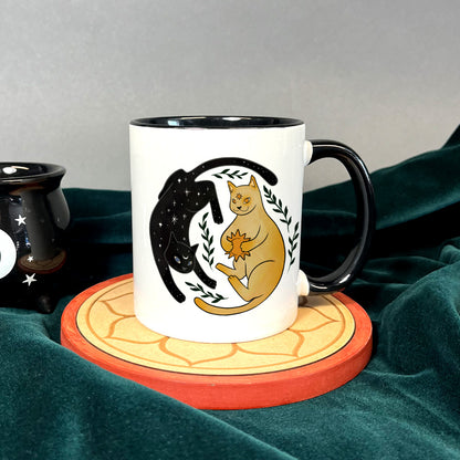 Celestial Kittens Black Inner 2-Tone Mug