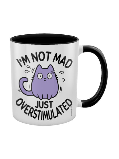 I'm Not Mad Just Overstimulated Cat Black Inner 2-Tone Mug