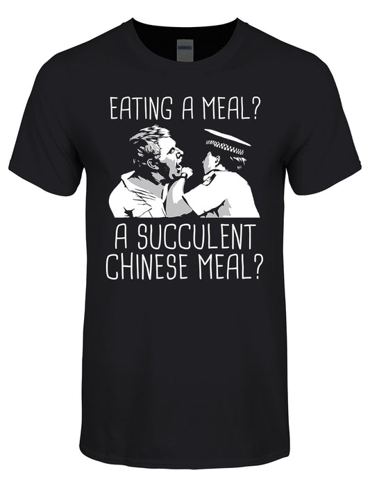 Eating A Meal A Succulent Chinese Meal Men's Black T-Shirt