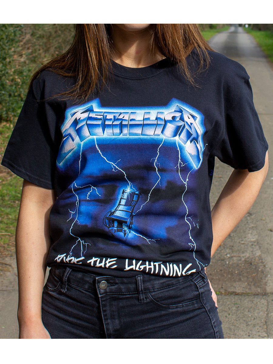 Metallica Ride The Lightning Tracks Men's Black T-Shirt – Grindstore
