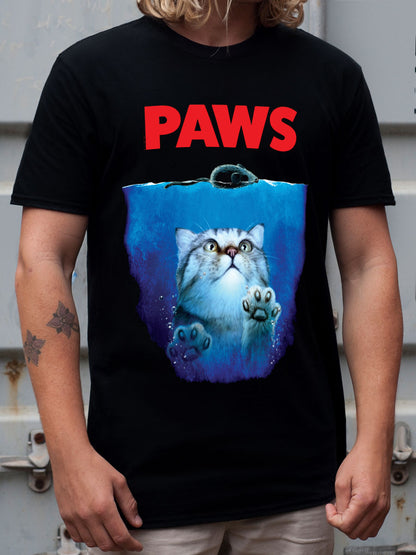 Horror Cats Paws Men's Black T-Shirt