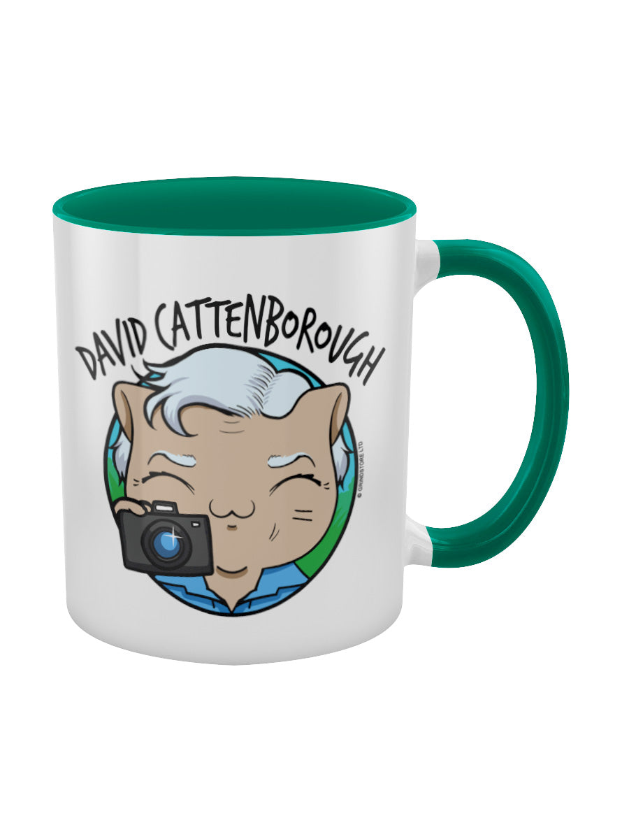 VIPets David Cattenborough Green Inner 2-Tone Mug