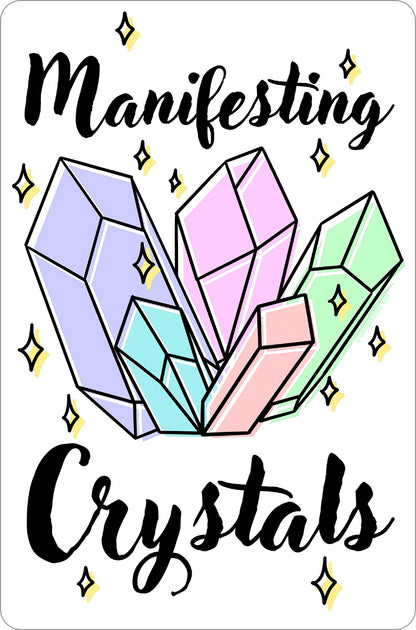 Manifesting Crystals Greet Tin Card