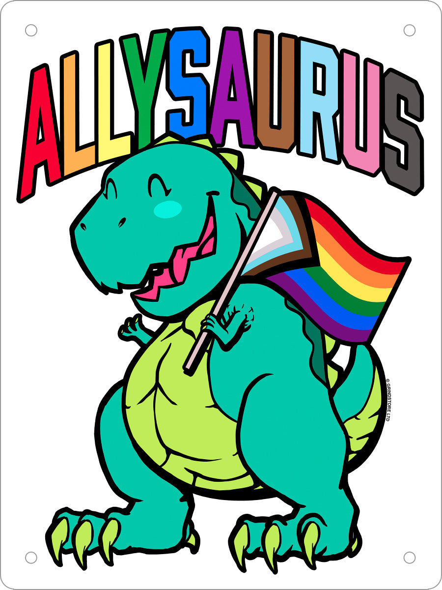 Allysaurus Dinosaur Mini Tin Sign