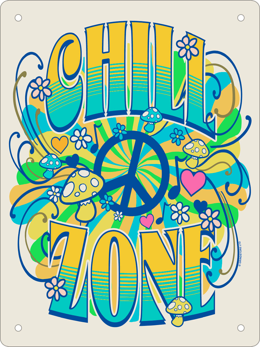 Chill Zone Mini Tin Sign