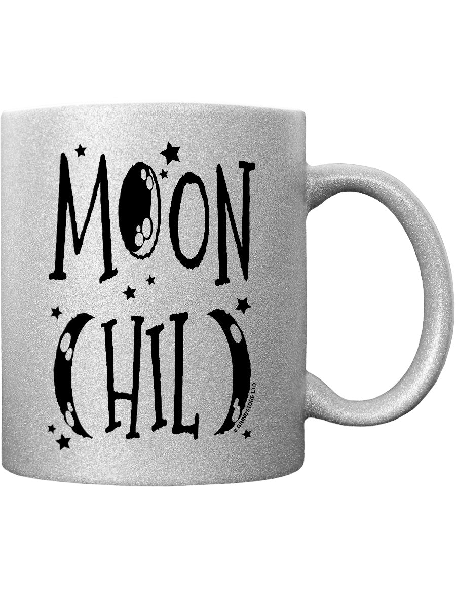 Moon Child Silver Glitter Mug